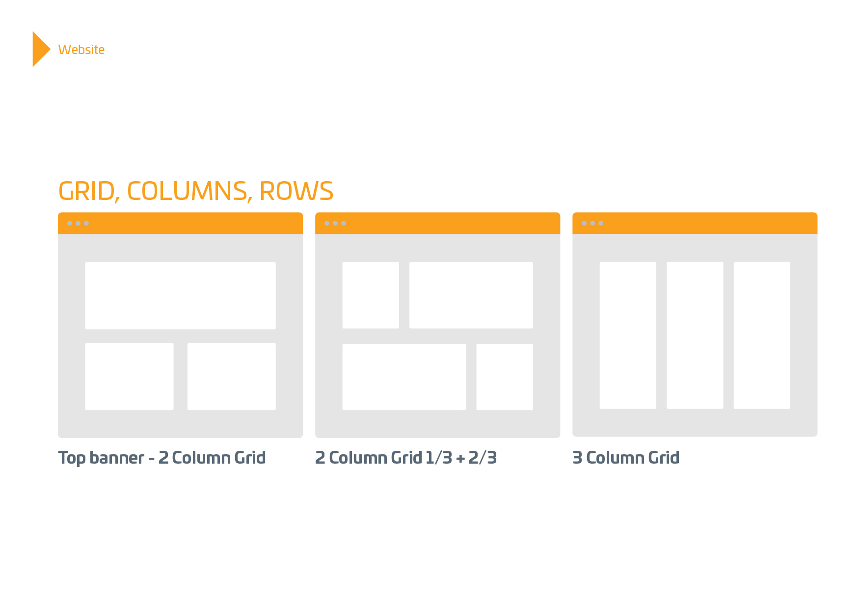 Corporate Sports responsive website grid and column system