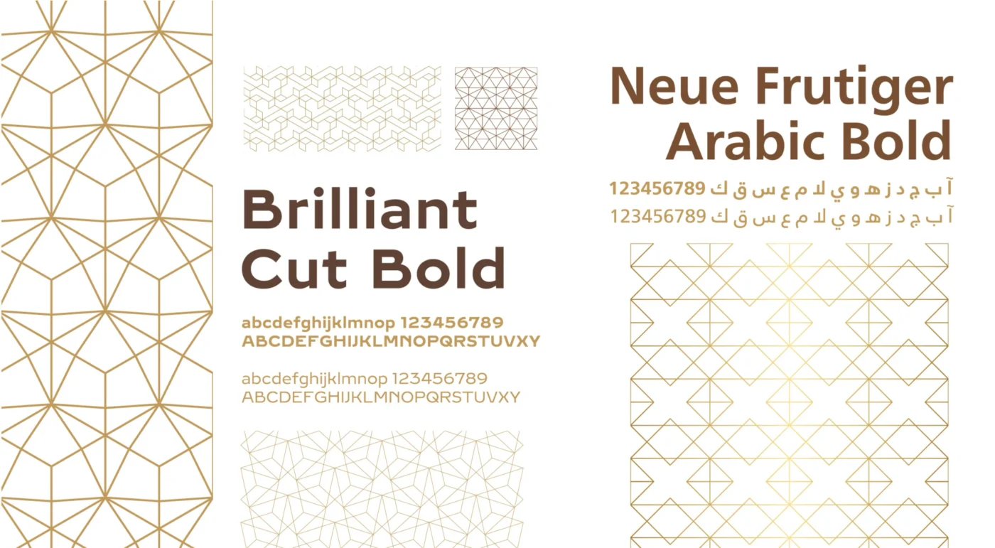 Branded storefront signage for The Gold Souk Dubai, incorporating the Precious Connections logo