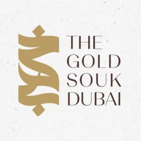 Luxury storefront branding for The Gold Souk Dubai, featuring the Crafted with Precision logo design