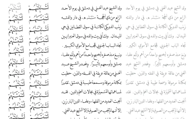 لوحة توضح كيف تغيرت جودة الخط العربي بعد رقمنته