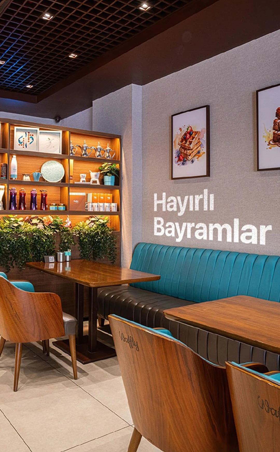 Waffly franchise identity system by Arabic branding expert Nihad Taisir