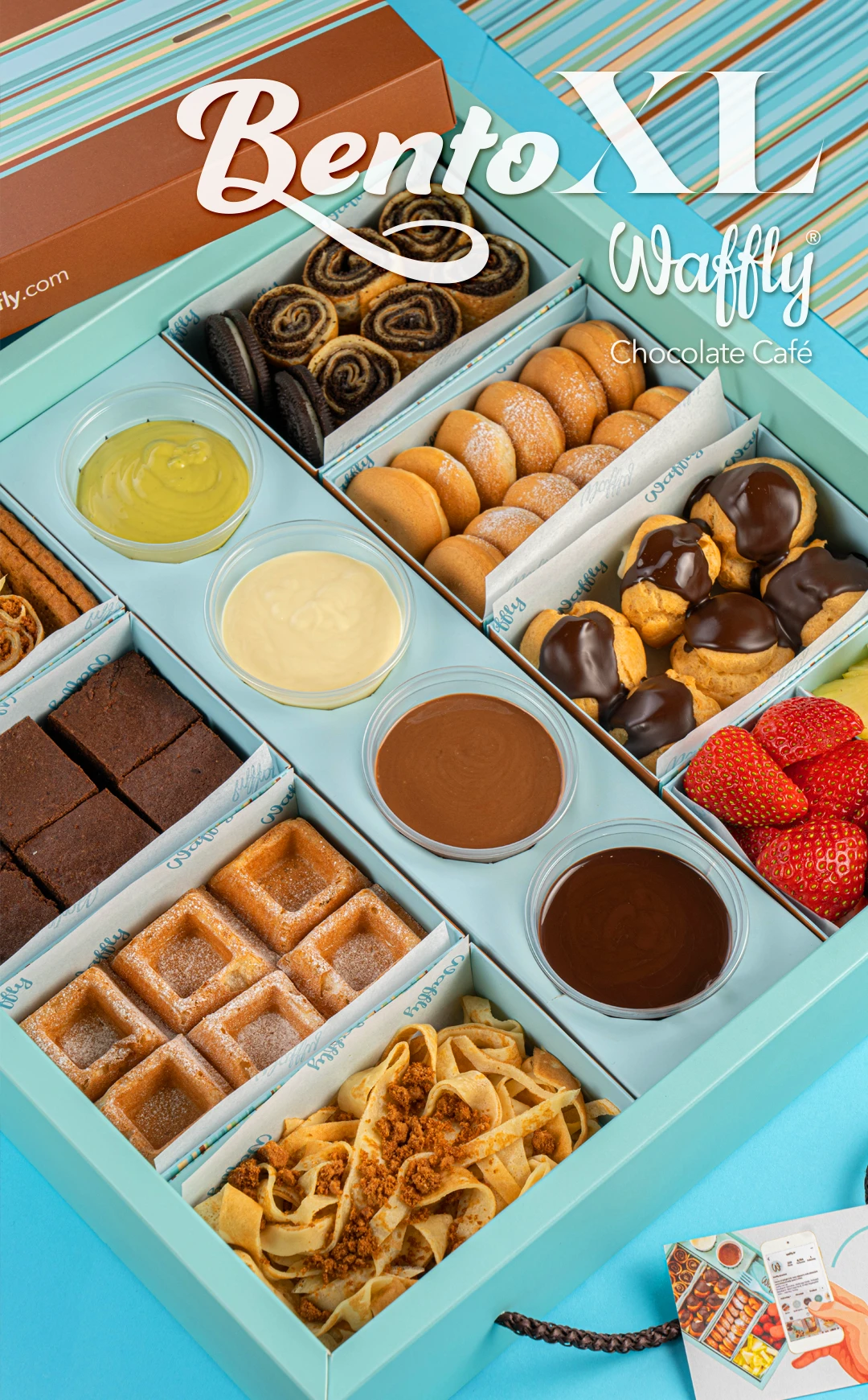 Waffly franchise identity system by Arabic branding expert Nihad Taisir